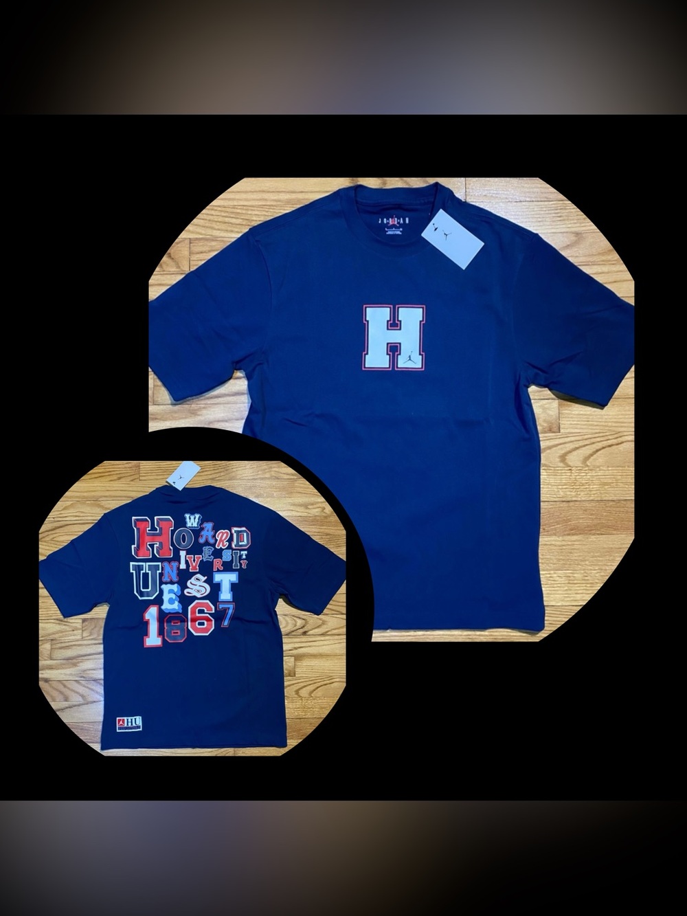 Jordan X Howard University Men's T-shirt Blue Size Small NEW!